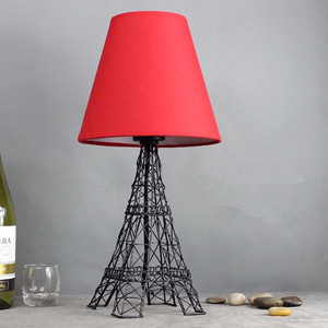 European Eiffel Tower Polyresin Base <strong>Table</strong> <strong>Lamps</strong> Fabric Shade <strong>Funky</strong> <strong>Table</strong> <strong>Lamps</strong> - Product Image 2