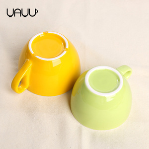 Venta caliente de la buena calidad de color brillante taza de café de porcelana y platillo para <span class=keywords><strong>restaurante</strong></span> - Product Image 4