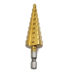 Juego 3 Brocas Escalonadas HSS 4-12 4-20 4-30mm Titanio Step Drill - Product Image 3