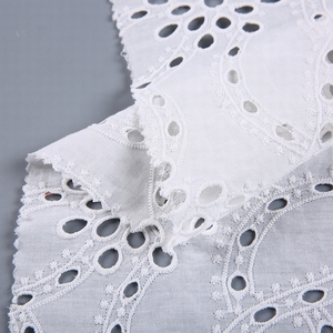 Nuevo diseño simple todo suave ojal <span class=keywords><strong>de</strong></span> <span class=keywords><strong>gasa</strong></span> <span class=keywords><strong>de</strong></span> algodón bordado tela para prendas <span class=keywords><strong>de</strong></span> vestir - Product Image 3