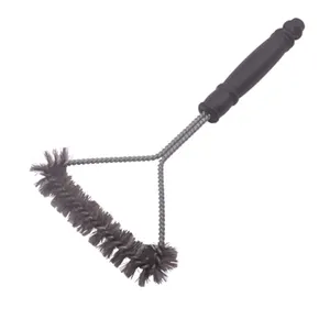 stainless steel long handle bbq brush