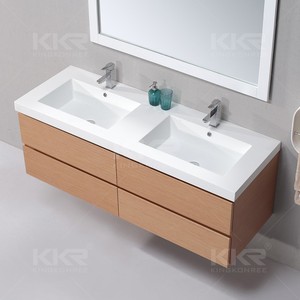 KKR longue et étroite marbre armoire coin salle de bain vanité <span class=keywords><strong>double</strong></span> évier de lavabo - Product Image 5