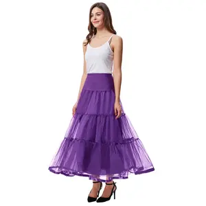 Женское винтажное платье в стиле ретро Grace Karin, длинная кринолиновая подъюбная юбка CL010421