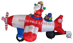 Géant gonflable western santa Claus en <span class=keywords><strong>avion</strong></span> - Product Image 3