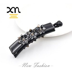 Haute qualité <span class=keywords><strong>fleur</strong></span> et feuille design coloré en plastique pinces à cheveux banane acétate <span class=keywords><strong>fleur</strong></span> pinces à cheveux pour femmes bijoux pinces à cheveux - Product Image 3