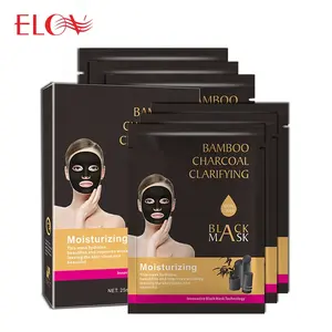 Masker Wajah Lembaran Penghilang Komedo Pembersihan Mendalam Guangzhou Grosir Masker Wajah Hitam Arang OEM