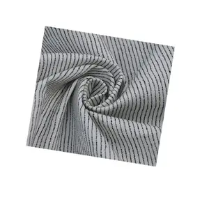 Cotton Woven Cloth Spandex Stripe Printing Fabric 2 Way Stretch Cloth