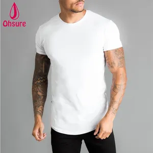 Custom logo printing tee shirt outdoor casual sportswear men gym fitness white t shirt