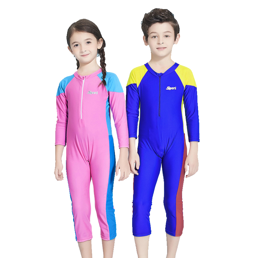 OEM & ODM гидрокостюм с длинным рукавом, изготовленный на заказ 50 + UPF для мальчиков и девочек, детский купальник с защитой от сыпи