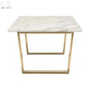 <span class=keywords><strong>Tavolino</strong></span> moderno in marmo nordico di lusso di alta qualità con piano rettangolare in marmo <span class=keywords><strong>cromato</strong></span> dorato con base in metallo inossidabile - Product Image 5