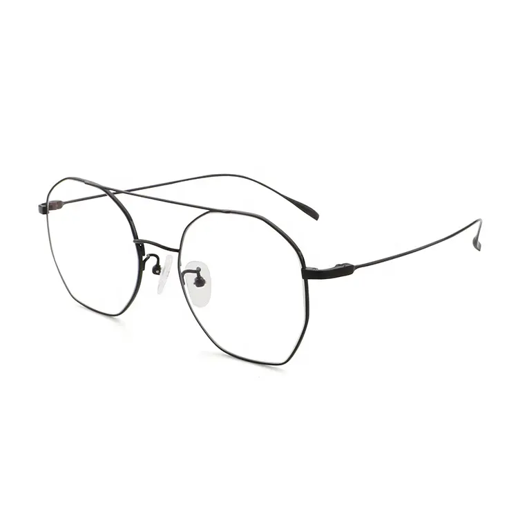 新デザインベータチタンアイウェアフレーム、ユニセックスダブルブリッジ光学フレーム眼鏡オンライン販売