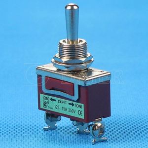 Interruttore a Levetta Momentaneo a 3 Vie <span class=keywords><strong>ON</strong></span>-<span class=keywords><strong>OFF</strong></span>-<span class=keywords><strong>ON</strong></span> KN3C-123 con Base Marrone - Product Image 2