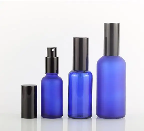 Hot sale 5ml 10ml 15ml 20ml 30ml 50ml 100ml Blue Glass Spray Bottle