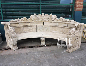 Thiết Kế Cổ Điển Ngoài Trời Lion Garden Đá Ghế Động Vật Với Lưng - Product Image 2