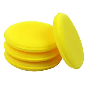 12pcs/lot Car Vehicle Wax Polish Foam Sponge Hand Soft Wax Yellow Sponge Pad/Buffer for Car Detailing Care Wash Clean