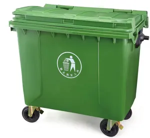 1100升wheelie带轮子的塑料垃圾桶储物盒