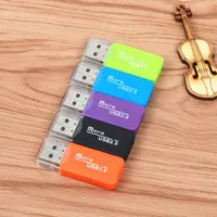 عالية السرعة البسيطة Mi T-فلاش TF قارئ البطاقات SD USB 2.0 مع غطاء محول قارئ بطاقة الذاكرة