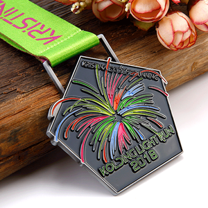 Promoción logotipo personalizado maratón deporte finalista premio Medalla con cinta - Product Image 5