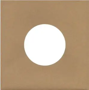 100包牛皮纸棕色纸板刨花板袖套夹克，用于7 “45转/分乙烯基唱片单曲