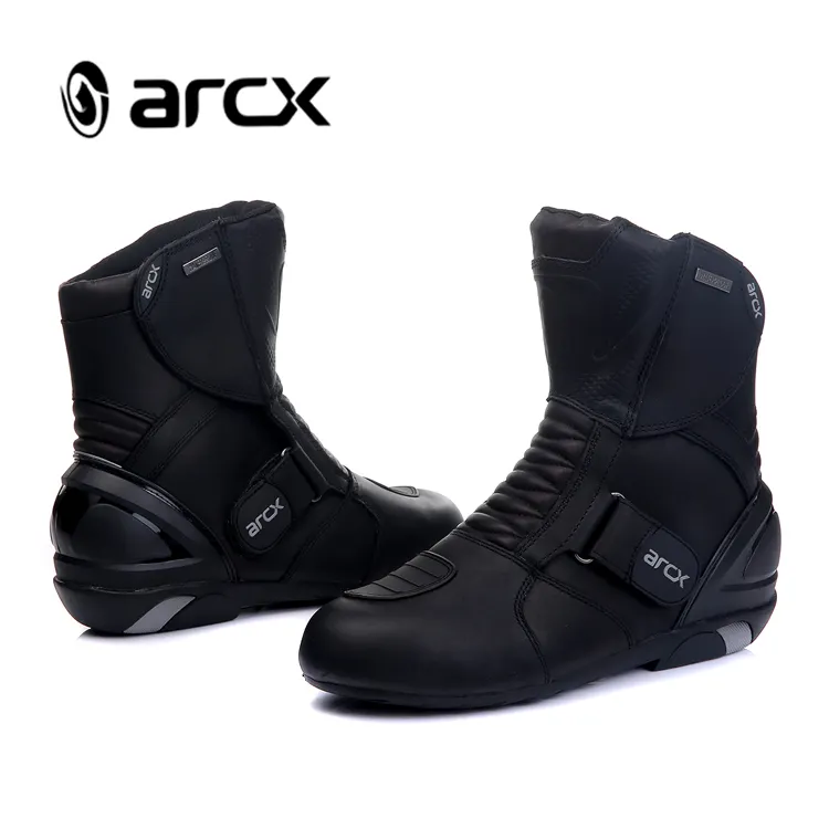 Мужские мотоциклетные ботинки ARCX из натуральной коровьей кожи, водонепроницаемые ботинки для езды на мотоцикле, обувь для мотокросса
