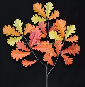 WS16070103 hohe qualität gelb orange farbe garten dekorative künstliche eiche baum blatt