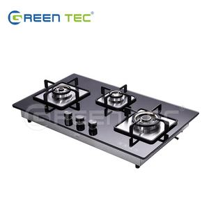 שחור מזג זכוכית כיריים הטוב ביותר להבה 3 מבערי גז תנור למכירה/נבנה גז כיריים - Product Image 3