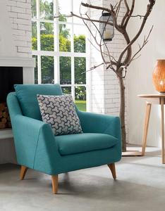 Vente chaude style européen confortable meubles de maison jaune et bleu 1 + 2 + 3 canapé tissu canapé fixe - Product Image 4