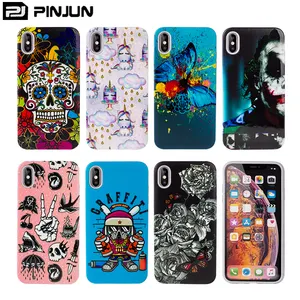 Sarung ponsel pola hantu Halloween, pelindung belakang ponsel bisa disesuaikan dengan pernis cetak UV untuk iPhone XS Xr 11 12 13 14 15 Pro Max