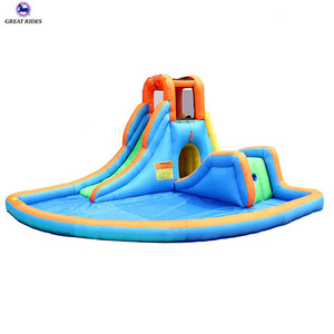 Comercial parque <span class=keywords><strong>infantil</strong></span> al aire libre <span class=keywords><strong>grande</strong></span> inflable toboganes del Parque Acuático en venta - Product Image 1