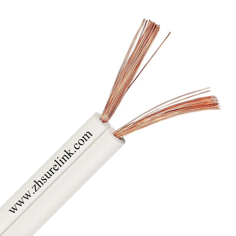 twisted pair multi strand 2core 1.5mm 2.5mm home theater hifi flat ribbon speaker Audio wire Rvb Cable Electric Wire