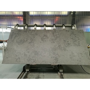 Trắng Marble Look <span class=keywords><strong>Manmade</strong></span> Bê Tông Nhân Tạo Thạch Anh Đá Phiến Với Màu Bê Tông Smokey - Product Image 3