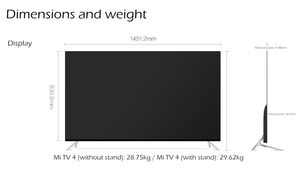 Original Xiaomi Mi TV 4 65 "pulgadas Smart TV interfaz en inglés Real 4 K HDR Ultra delgada de televisión - Product Image 5