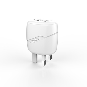 Best seller UK veloce carica 5 V 2.4A AC100-240V 50-60 HZ due USB charger con tipo di cavo- c - Product Image 1
