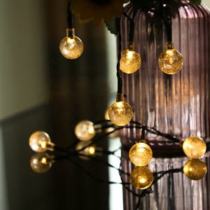 Bola de cristal de burbuja para exteriores, guirnalda impermeable, 30 luces LED alimentadas por energía <span class=keywords><strong>Solar</strong></span> - Product Image 3