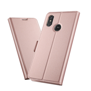 Cartera estilo delgado PU de <span class=keywords><strong>la</strong></span> caja del teléfono de cuero para Moto un poder Flip Cover - Product Image 1