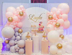 Présentoir de mariage de socle de Table de gâteau rond en <span class=keywords><strong>acrylique</strong></span> blanc de haute qualité - Product Image 4