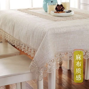Tovaglia Rettangolare Fatta a Mano 60x120 in Lino con Pizzo per Cene Eleganti Copertura <span class=keywords><strong>Tavola</strong></span> per Occasioni Speciali - Product Image 5