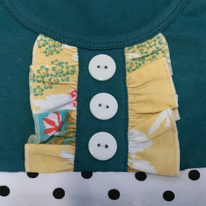 Las chicas con manga acampanada y estampado Floral trajes BreathableLittle <span class=keywords><strong>chica</strong></span> Boutique ropa lavable niños trajes - Product Image 5