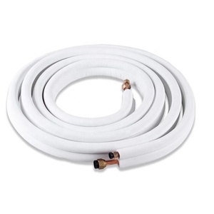 Pièces détachées fendues pour climatiseurs Isolation de connexion Réfrigérant Mousse PVC <span class=keywords><strong>Isolée</strong></span> Tuyau de cuivre Paire de bobines Kit - Product Image 3