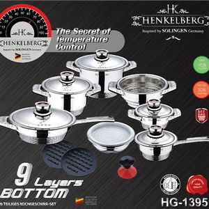 16 unidades <span class=keywords><strong>real</strong></span> utensilios de cocina de acero inoxidable con tapa - Product Image 1