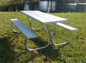 <span class=keywords><strong>Table</strong></span> de pique-nique extérieure en métal massif au design unique, <span class=keywords><strong>banc</strong></span> - Product Image 4