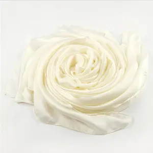 China yiwu supplier wholesale high quality silk scarf new material silk satin fashionable ivory scarf women scarf silk