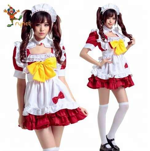 Compra online de Roupa de empregada masculina, roupa de cosplay fofa  japonesa lolita vestido anime roupa de empregada loli vestido preto roupa  de empregada lolita kawaii gótico