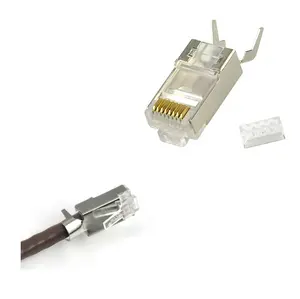 8P8C Verbinder blindé CAT7 Modulaire RJ45 jack Connecteur