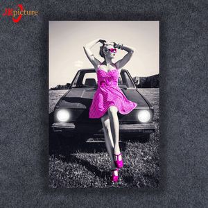 Luz led artesanal famoso Monroe <span class=keywords><strong>pinturas</strong></span> sobre lienzo para decoración <span class=keywords><strong>de</strong></span> la barra - Product Image 6