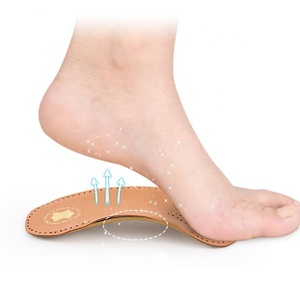 Soletta in Pelle <span class=keywords><strong>per</strong></span> Correzione Piede Piatto 3/4, Cuscinetto Ammortizzante in Spugna di Lattice <span class=keywords><strong>per</strong></span> Fascite Plantare - Product Image 5