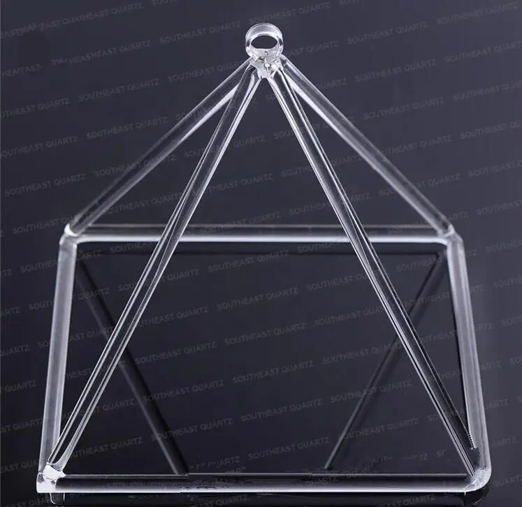 Pirámide de cristal de cuarzo transparente para curación de sonido, fábrica