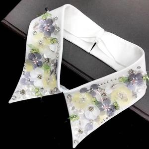 Collar de Encaje de Cristal con Flores de Lentejuelas de Moda, Bordado de Tela, Estilo Vintage - Product Image 1