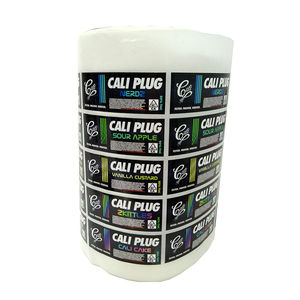 Hot Sale Custom Roll Vinyl Product <strong>Labels</strong> Stickers/Cali <strong>Plug</strong> Packaging <strong>Labels</strong> - Product Image 1