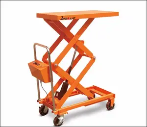Moveable 300kg hydraulic scissor car lift table with rollers